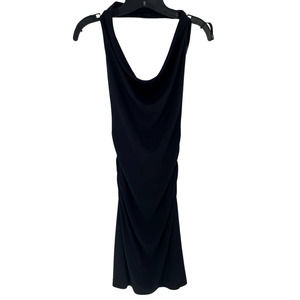 Nicole MILLER  STUDIO ONE BLACK DRAPE NECK DRESS
